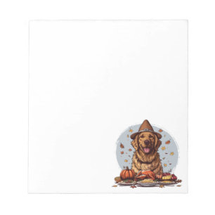 Bloc-note Thanksgiving Golden Retriever Chien