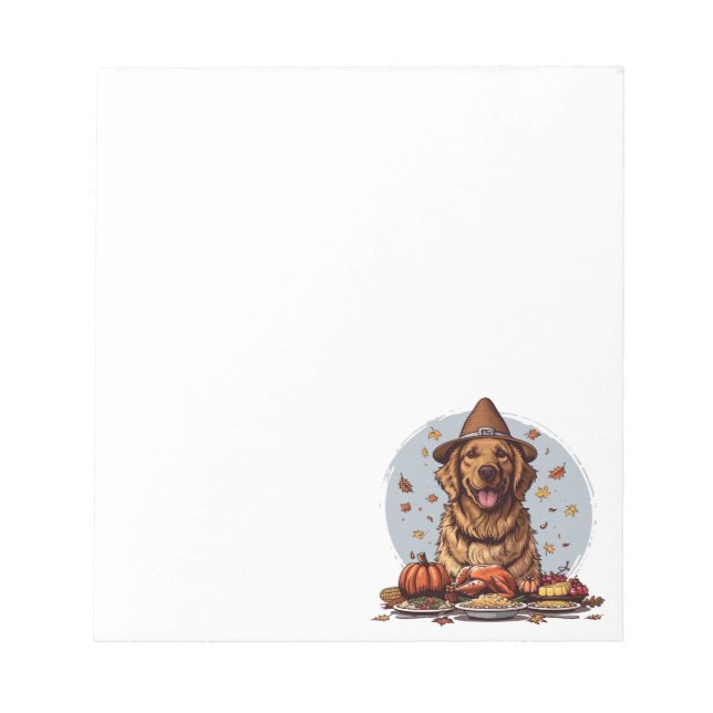 Bloc-note Thanksgiving Golden Retriever Chien (Devant)