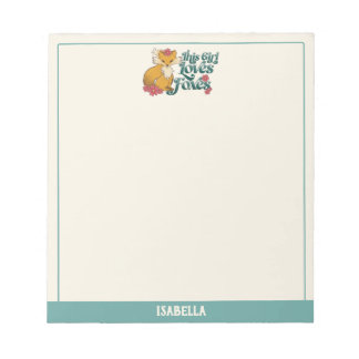 Bloc-note This Girl Loves Foxes!–Quote Custom Name
