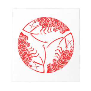 Bloc-note Three head-to tail spiny lobsters