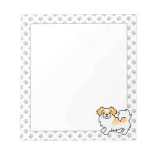 Bloc-note Tibétain Spaniel Parti-Couleur Faon Chien de Dessi
