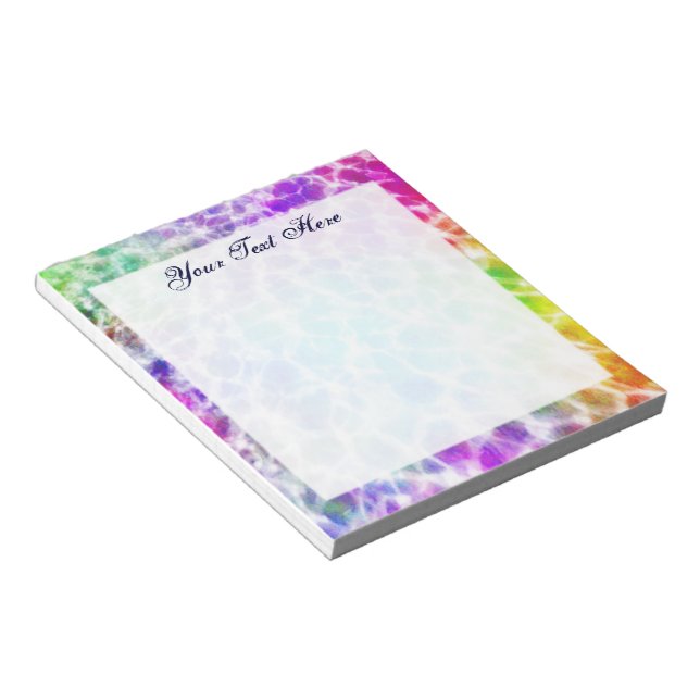 Bloc-note Tiedye Hippie Wavy Rainbow Effet (Incliné)