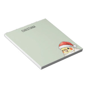Bloc-note Tiel personnalisé de Noël portant un chapeau de Pè