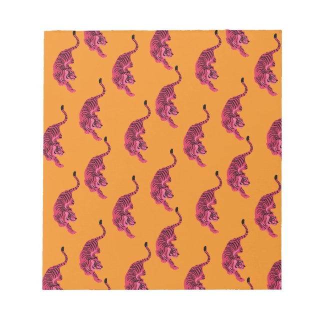 Bloc-note Tigre - Rose Vibrant (Devant)