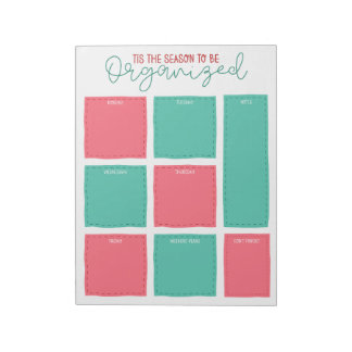 Bloc-note Tis the Season to be Organized Christmas Planner