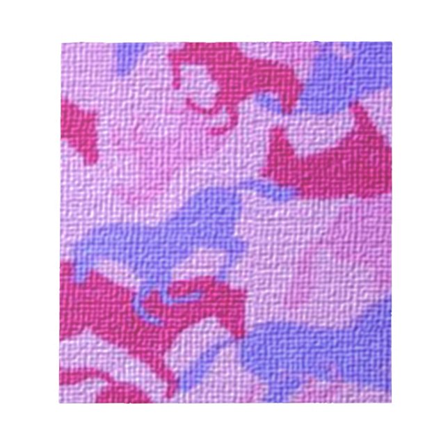 Bloc-note Toile rose de chevaux (Devant)