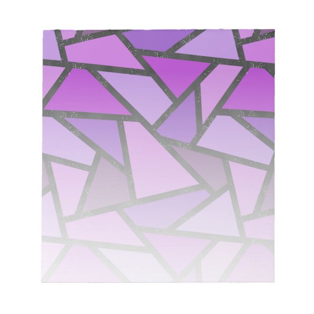 Bloc-note Tons de vitrail violet motif (Devant)