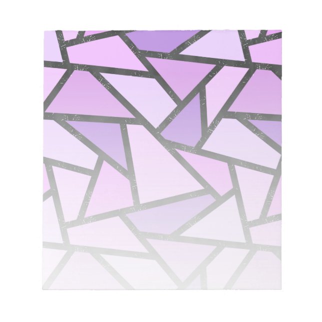 Bloc-note Tons du motif en vitrail lilas (Devant)