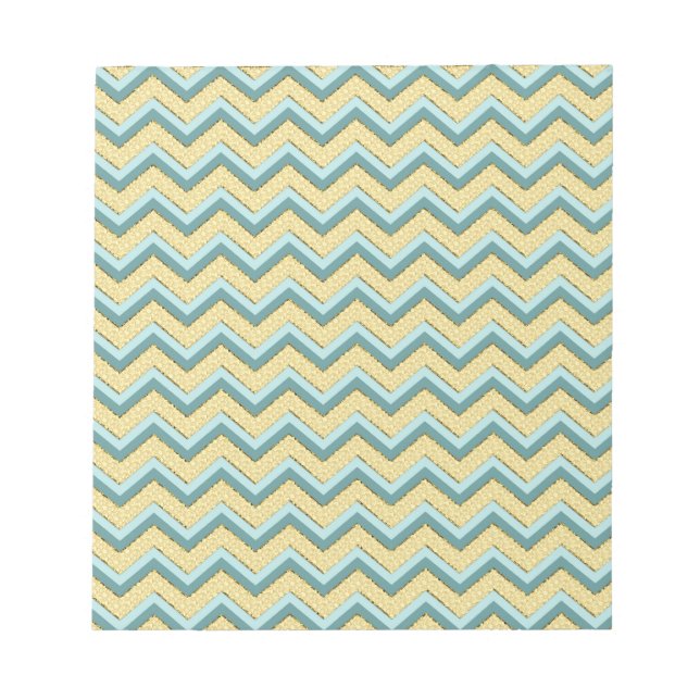 Bloc-note Topaz Parties scintillant Chevron Motif (Devant)