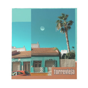 Bloc-note Torrevieja en Orange et Turquoise