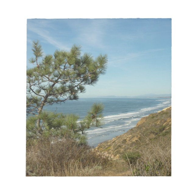 Bloc-note Torrey Pine and California Coastline Landscape (Devant)