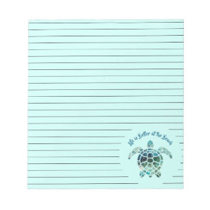 Bloc-note Tortue de mer - La vie est meilleure à la plage
