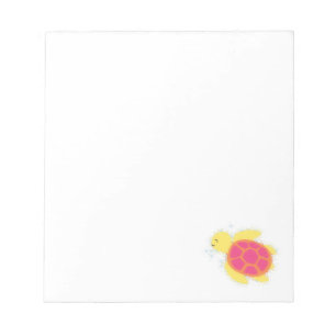 Bloc-note Tortue de mer mignonne personnalisée