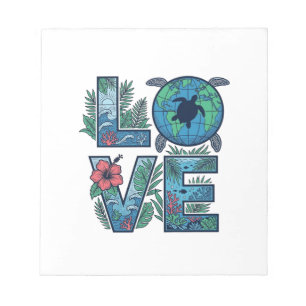 Bloc-note Tortue de mer Terre Tropical Amour