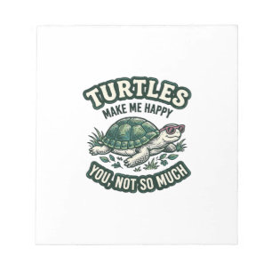 Bloc-note Tortue Drôle Me Rends Heureux Vintage