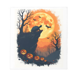 Bloc-note Tortue Drôle Silhouette Halloween Effrayante Tortu