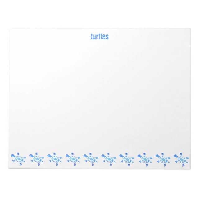 Bloc-note Tortues à eau bleue (Devant)