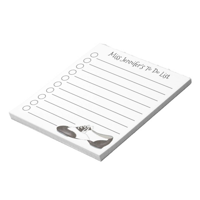 Bloc-note Toucher personnalisé Chaussure Tapdance Dance Ense (Tourné)