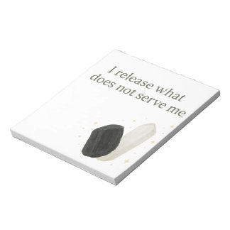 Bloc-note Tourmaline Noire & Selenite Crystal Affirmation