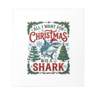 Bloc-note Tous Veulent des Arbres de Noël Requins