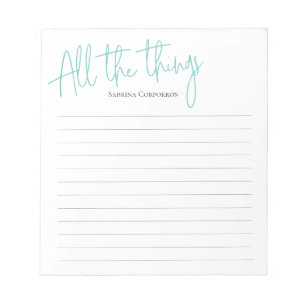 Bloc-note Tout le bloc - notes de manuscrit de choses