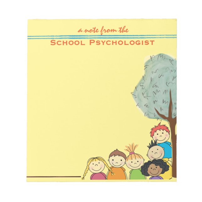 Bloc-note Tout sur les enfants - Psychologue scolaire Note P (Devant)