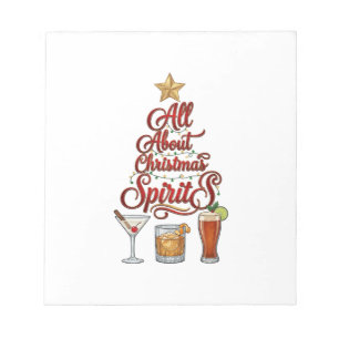 Bloc-note Tout sur les esprits de Noël Cocktails Whiskey Sta