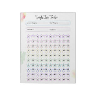 Bloc-note Tracker de perte de poids arc-en-ciel