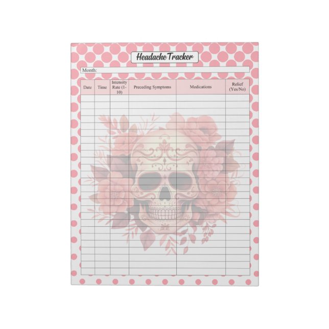 Bloc-note Tracker de tête crâne à sucre (Tourné)
