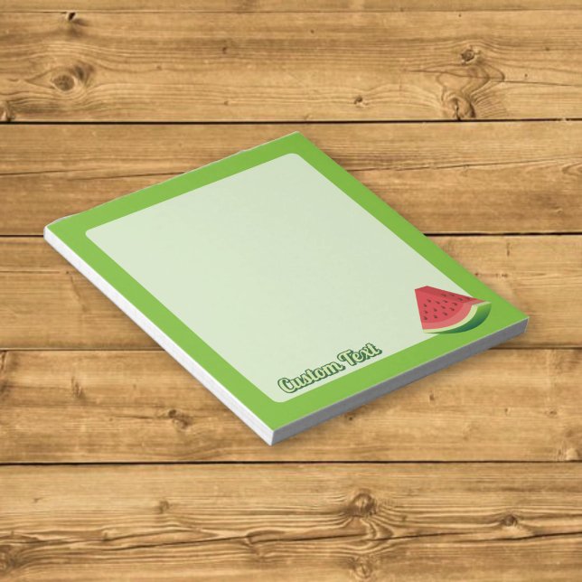 Bloc-note Tranche de pastèque sur fond vert clair (Créateur téléchargé)