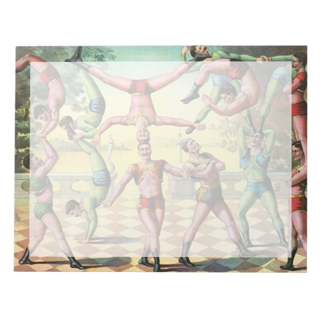 Bloc-note Treize hommes faisant des acrobaties (Devant)