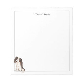 Bloc-note Tri Color Cavalier King Charles Spaniel Border
