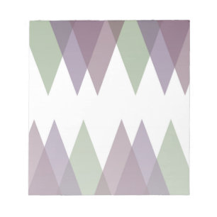 Bloc-note Triangles mauve et vert
