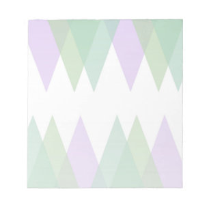 Bloc-note Triangles vert et lilas