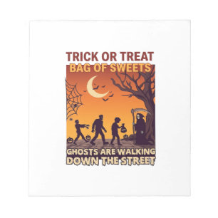 Bloc-note Trick Or Treat Halloween Zombies Grim Reaper Citro