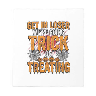 Bloc-note Trick ou Treat Halloween Typographie Vintage Des