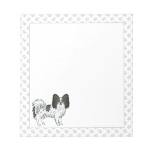 Bloc-note Tricolore Papillon mignon chien de dessin avec pat