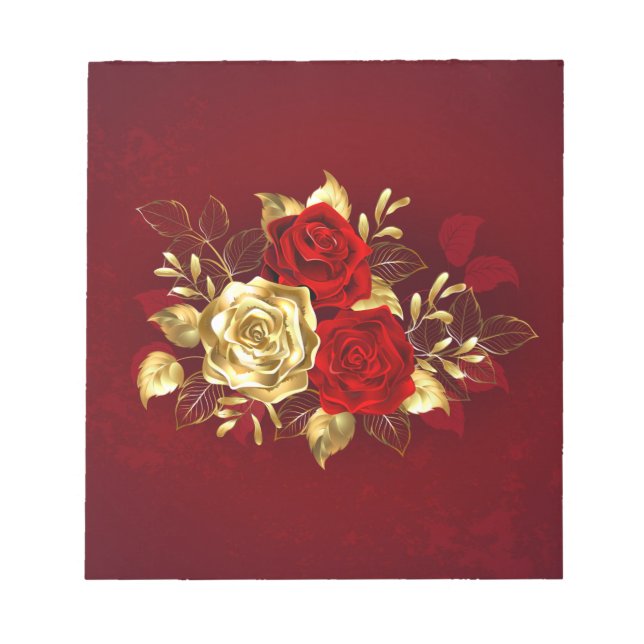 Bloc-note Trois Roses de bijoux (Devant)