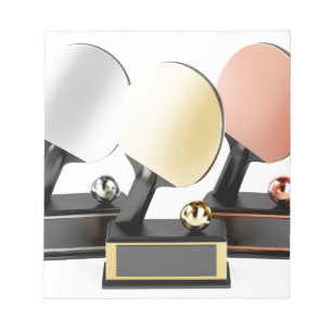 Bloc-note Trophées de tennis de table