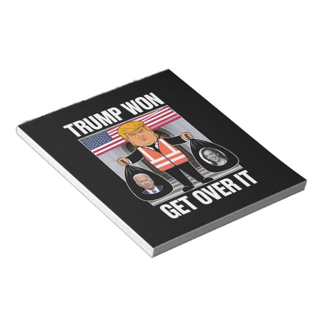 Bloc-note Trump remporte l'élection Maga Won 2024 (Incliné)