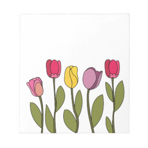 Bloc-note Tulipe florale colorée