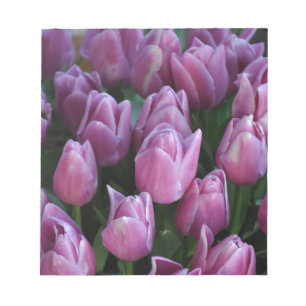 Bloc-note Tulipes à ressort pourpre