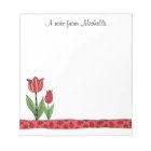 Tulipes rouges Personnalisées 5,5 x 6