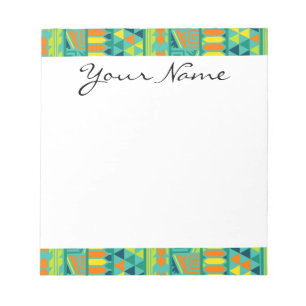 Bloc-note Turquoise coloré Abstrait Aztec Tribal Imprimer Mo