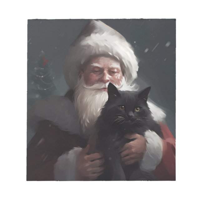 Bloc-note Tuxedo Chat avec Noël Festif du Père Noël (Devant)