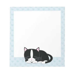 Bloc-note Tuxedo Sleepy Chat {blue}