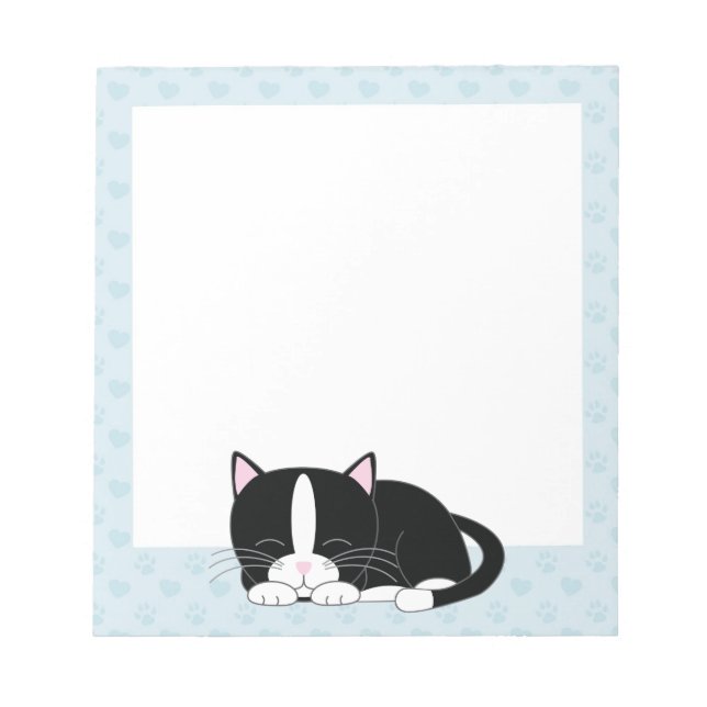 Bloc-note Tuxedo Sleepy Chat {blue} (Devant)