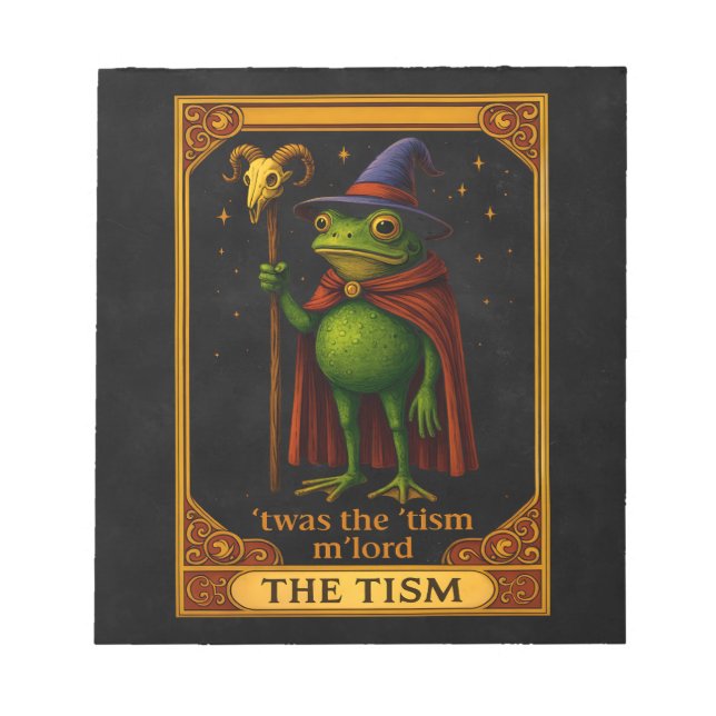 Bloc-note T'was The 'Tism M'Lord Frog Meme Autism Awareness (Devant)