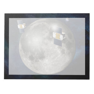 Bloc-note Twin Grail Spacecraft Orbitant La Lune.