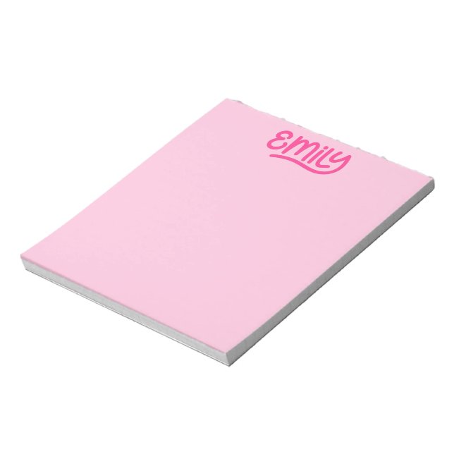 Bloc-note Typographie de l'écriture manuscrite mignonne rose (Tourné)
